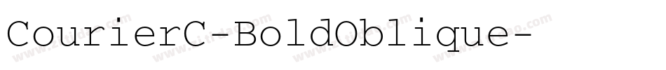 CourierC-BoldOblique字体转换