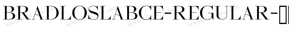 BradloSlabCE-Regular字体转换