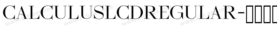 CalculusLCDRegular字体转换