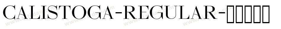 Calistoga-Regular字体转换