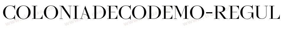 ColoniaDecoDEMO-Regular字体转换