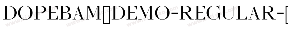 Dopebam_demo-Regular字体转换