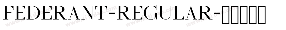 Federant-Regular字体转换