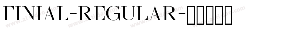 Finial-Regular字体转换