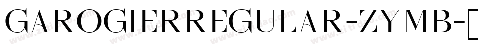 GarogierRegular-ZymB字体转换
