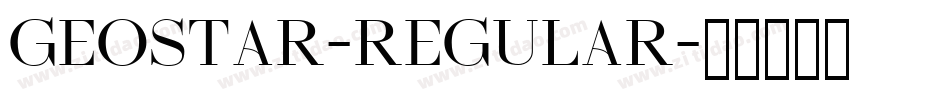 Geostar-Regular字体转换