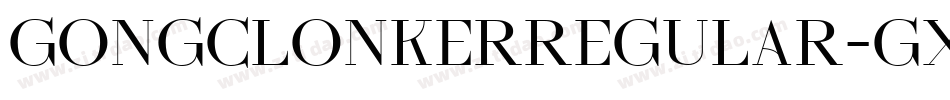 GongclonkerRegular-Gx4q字体转换