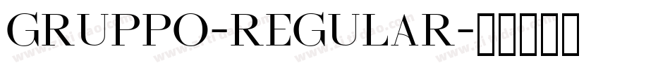 Gruppo-Regular字体转换