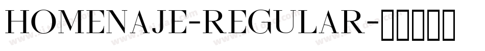 Homenaje-Regular字体转换