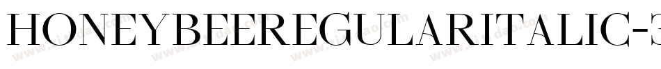 HoneybeeRegularItalic-3qwz字体转换