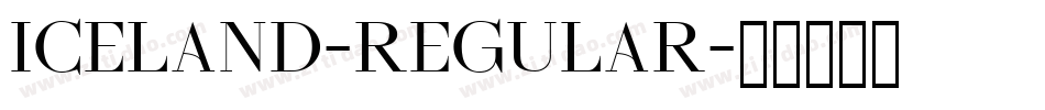 Iceland-Regular字体转换