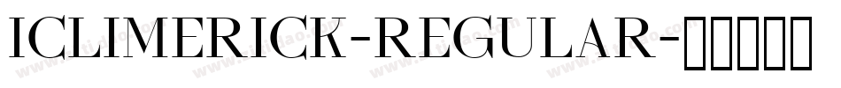 Iclimerick-Regular字体转换