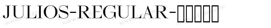 Julios-Regular字体转换