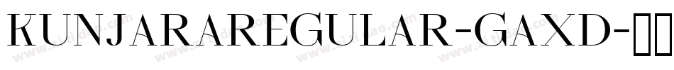 KunjaraRegular-GaXD字体转换