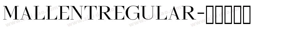 MallentRegular字体转换