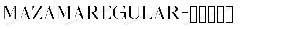 MazamaRegular字体转换