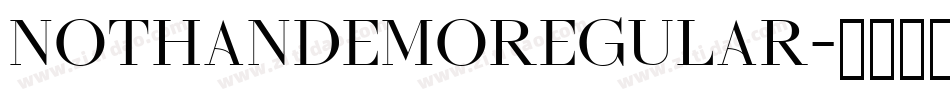 NOTHANDEMORegular字体转换