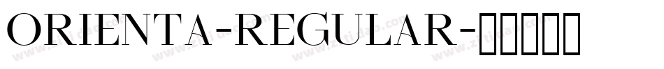 Orienta-Regular字体转换