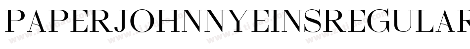 PaperjohnnyeinsRegular-Yll8字体转换