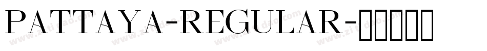 Pattaya-Regular字体转换