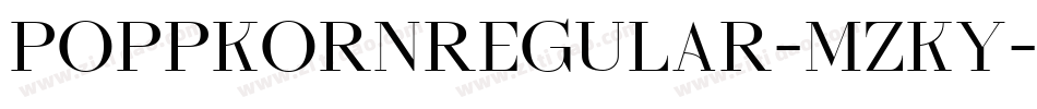 PoppkornRegular-MzKY字体转换