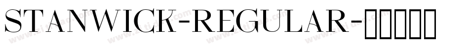Stanwick-Regular字体转换