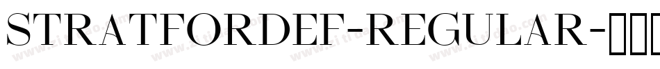 StratfordEF-Regular字体转换