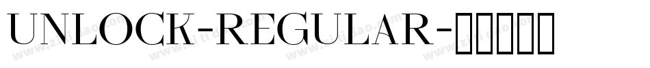 Unlock-Regular字体转换