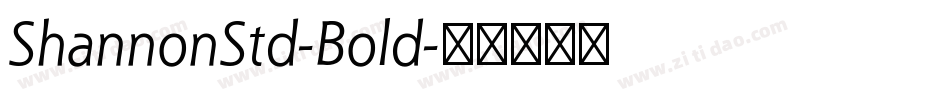 ShannonStd-Bold字体转换
