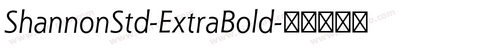 ShannonStd-ExtraBold字体转换