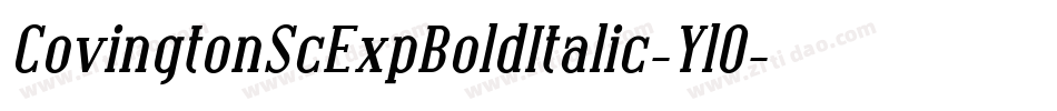 CovingtonScExpBoldItalic-YlO字体转换