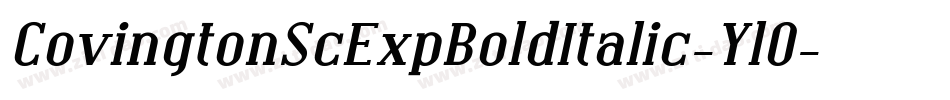 CovingtonScExpBoldItalic-YlO字体转换