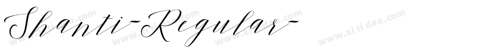 Shanti-Regular字体转换
