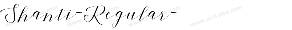 Shanti-Regular字体转换