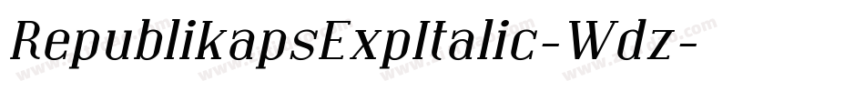 RepublikapsExpItalic-Wdz字体转换