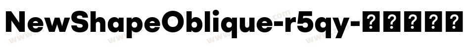 NewShapeOblique-r5qy字体转换