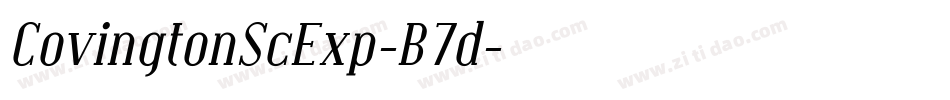 CovingtonScExp-B7d字体转换