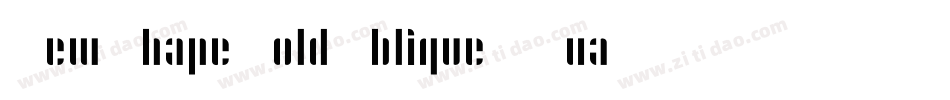 NewShapeBoldOblique-YvaO字体转换
