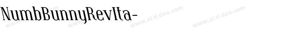 NumbBunnyRevIta字体转换