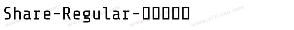 Share-Regular字体转换