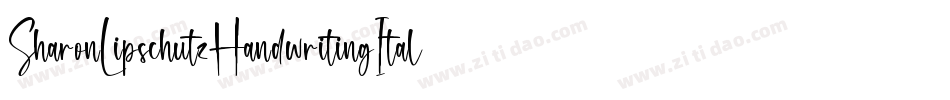 SharonLipschutzHandwritingItalic-l5J0字体转换
