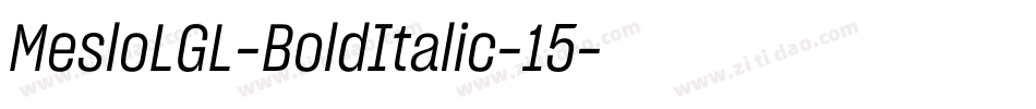 MesloLGL-BoldItalic-15字体转换