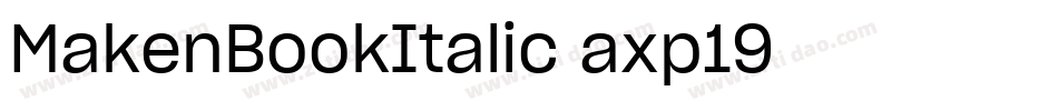 MakenBookItalic-axp19字体转换