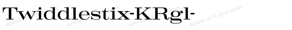 Twiddlestix-KRgl字体转换