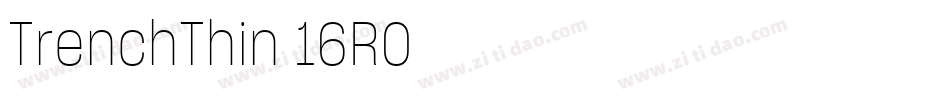 TrenchThin-16R0字体转换