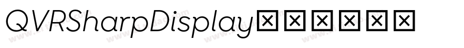 QVRSharpDisplay字体转换