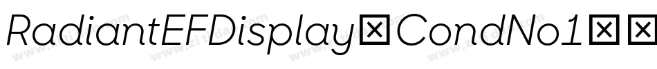 RadiantEFDisplay-CondNo1字体转换