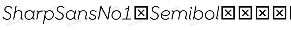 SharpSansNo1-Semibol字体转换