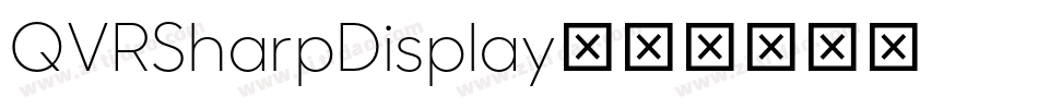 QVRSharpDisplay字体转换