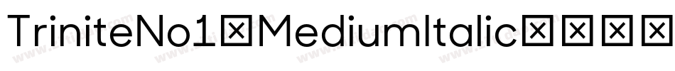 TriniteNo1-MediumItalic字体转换